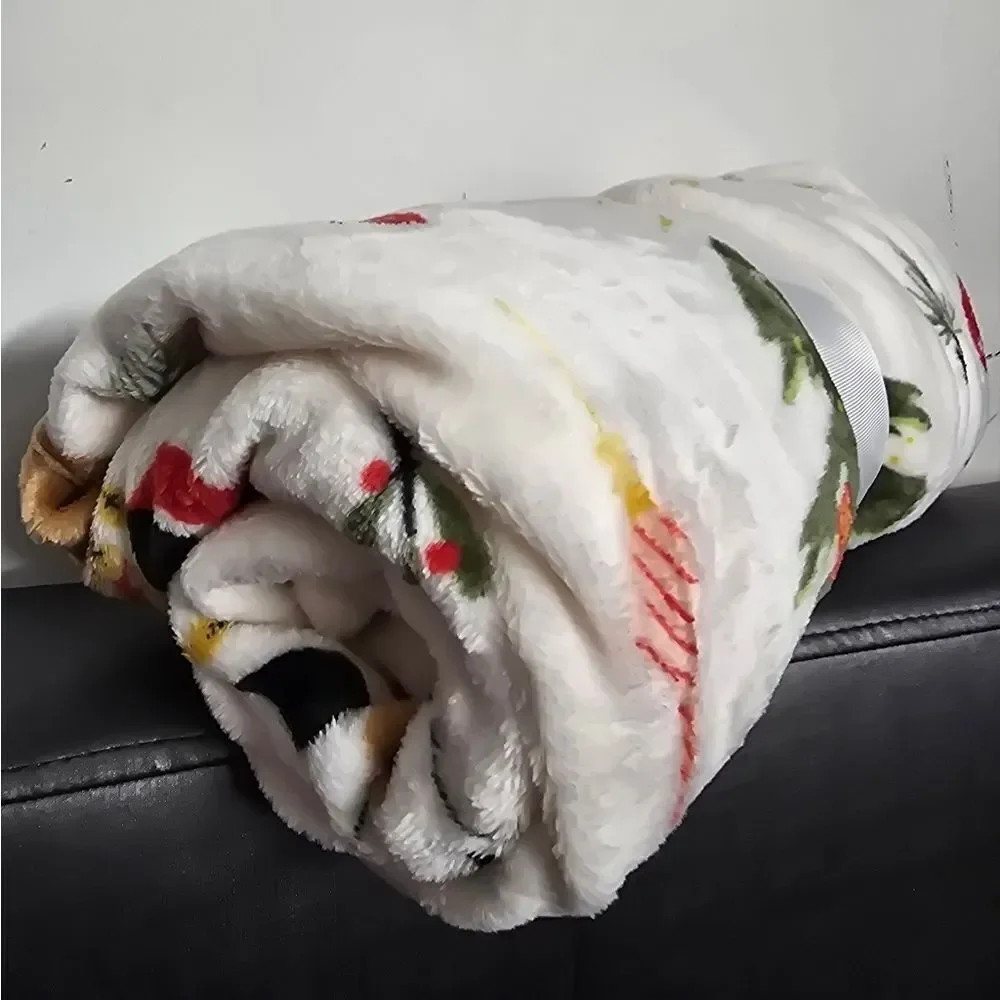 Wondershop Brown Puppy Dog Calico Kitty Cat Plush Throw Blanket Christmas 2024